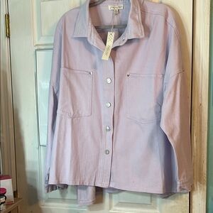 NWT She + Sky Size 2X Lilac Jean Jacket